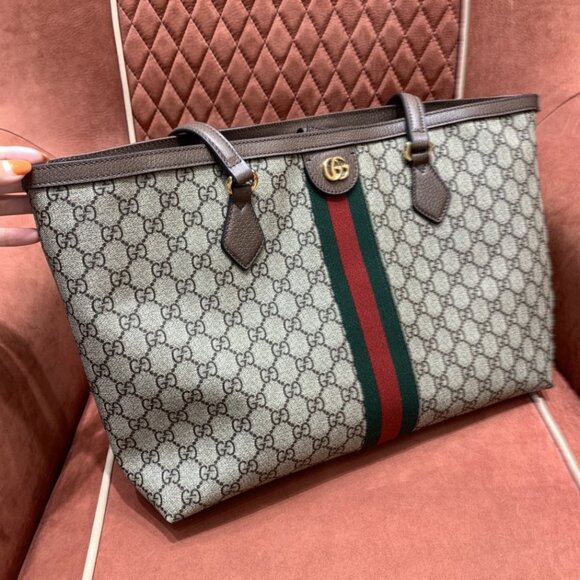 Gucci Medium Ophidia Shopping Bag Tote - Picture 1 of 7